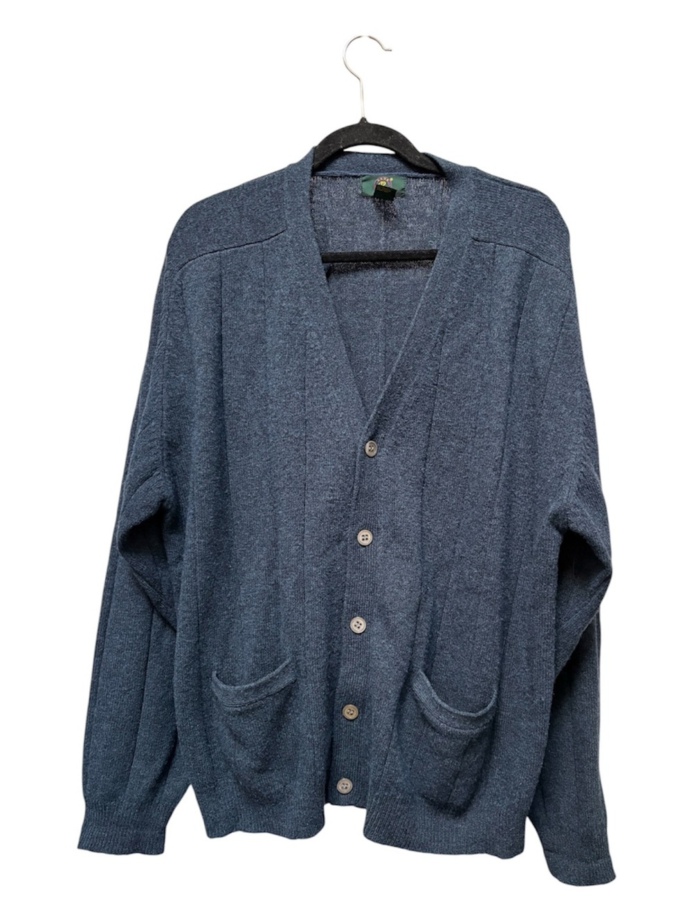 Vintage Club Room 100% Lambswool Knit Button-Cardigan/sweater Mens XL - Picture 2 of 8